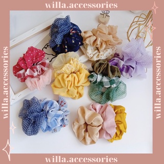🌼 Set 3 Srunchies cột tóc vải Dây cột tóc vải scrunchies - WILLA
