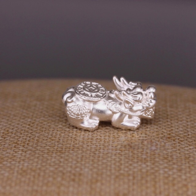KHO SỈ  Charm Tỳ Hưu bạc cõng kim tiền - Hàng bạc tốt loại 1 cực đẹp PH305