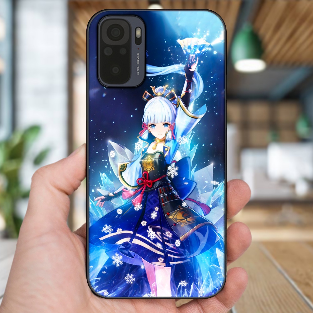 Ốp lưng Xiaomi Redmi Note 10, Note 10s viền đen in hình Ayaka Genshin Impact