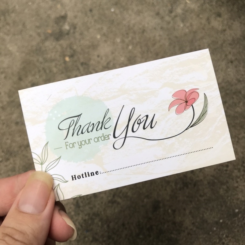 Combo 100 cái  thankyoucard, thiệp cảm ơn, Thẻ cám ơn có sẵn, Giấy bìa cứng cán màng size 9x5.5cm