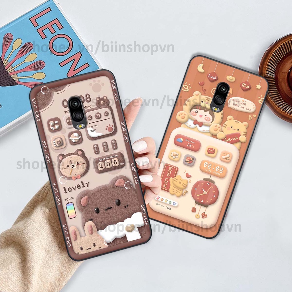 Ốp Samsung J7 Plus / J7+ in 3D icon gấu nổi siêu xinh, siêu đáng yêu, cá tính phong cách