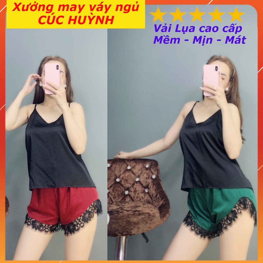 Đồ ngủ ♥️ FREE SHIP ♥️ Bộ ngủ 2 dây cao cấp từ chất vải tới đường may, có 2 màu, đủ size từ 40-80kg mặc thoải mái