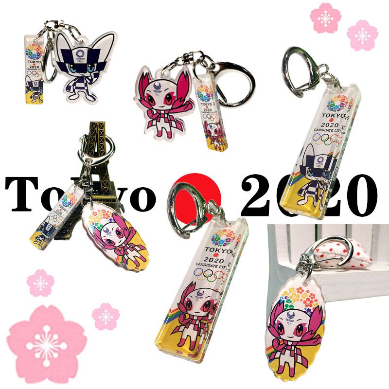 2020 Tokyo Olympics Keychain Souvenir Miraitowa Someity Keyring Acrylic Pendant