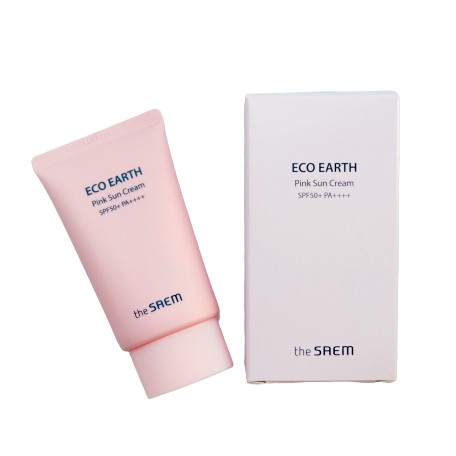 Kem chống nắng The Saem eco earth oower pink sun cream SPF50+ PA++++ 50ml NPP Shoptido | BigBuy360 - bigbuy360.vn