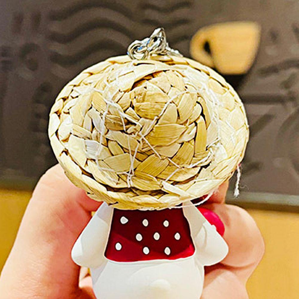 LANFY Móc Khóa Hình Chú Vịt Đội Nón Rơm Độc Đáo Giá Đỡ