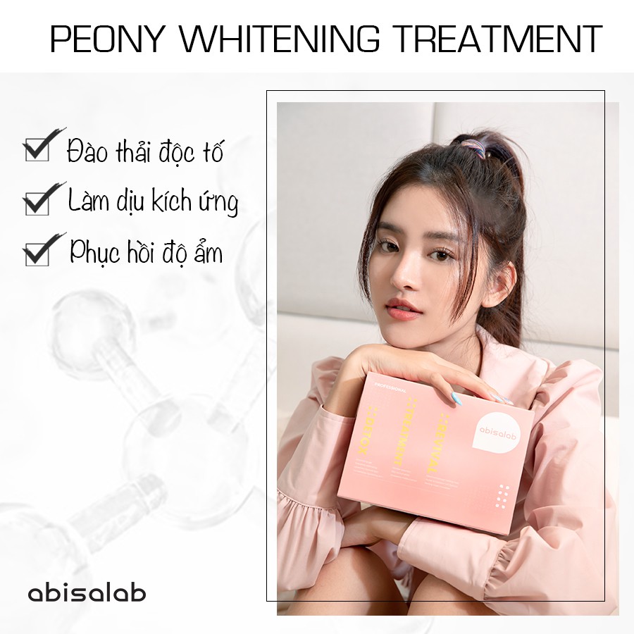 Set mặt nạ Abisalab Peony Whitening Treatment 3 sheets