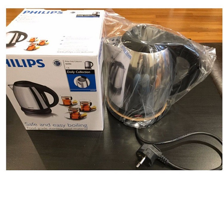 Bình đun siêu tốc Philips HD9303, 1800W, 1.2 lit- hàng chính hãng, Bảo hành 24 tháng
