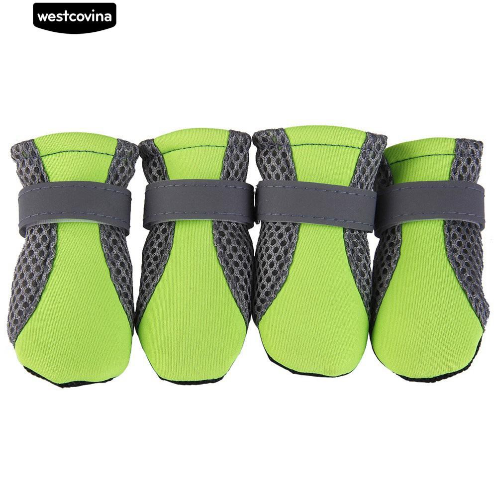 Set 4 Chiếc Giày Mềm Chống Trượt Cho Thú Cưng