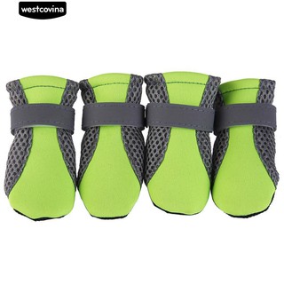 Set 4 Chiếc Giày Mềm Chống Trượt Cho Thú Cưng