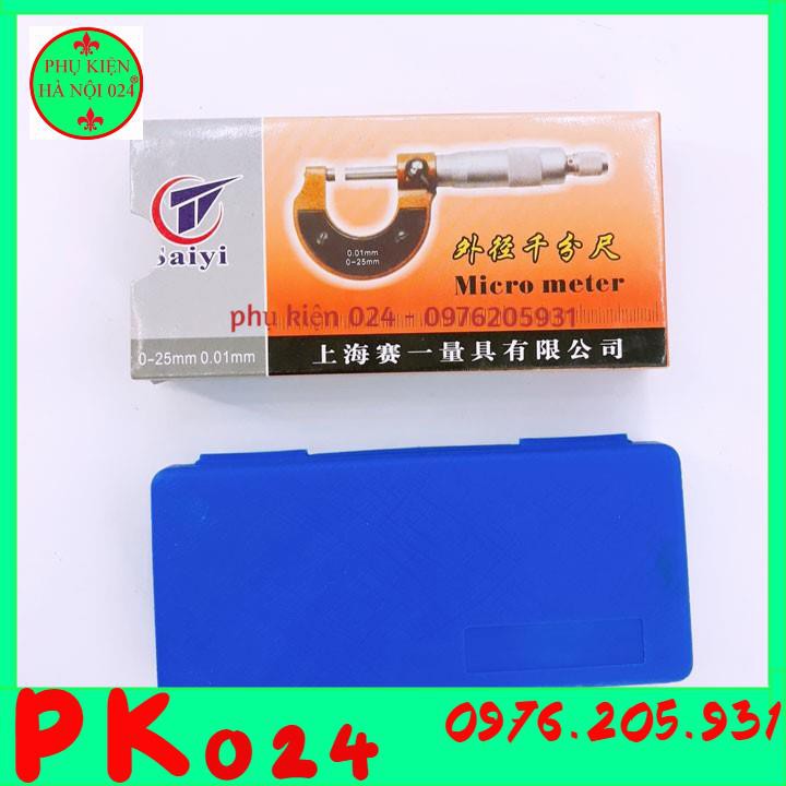 Panme đo ngoài cơ khí Saiyi 0-25mm sai số cho phép 0.01mm cao cấp