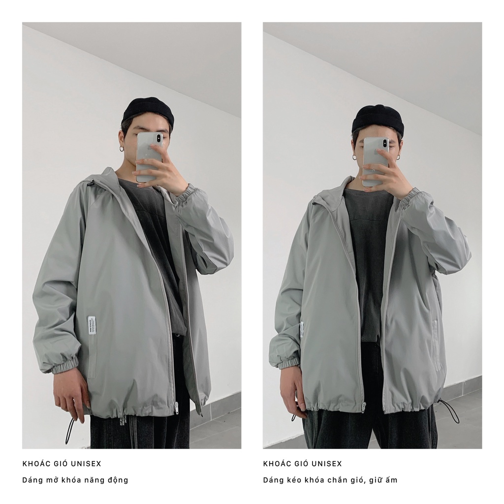 Áo khoác nam nữ khoác gió Unisex City Cycle - Áo khoác dù form rộng hàng Local Brand cao cấp