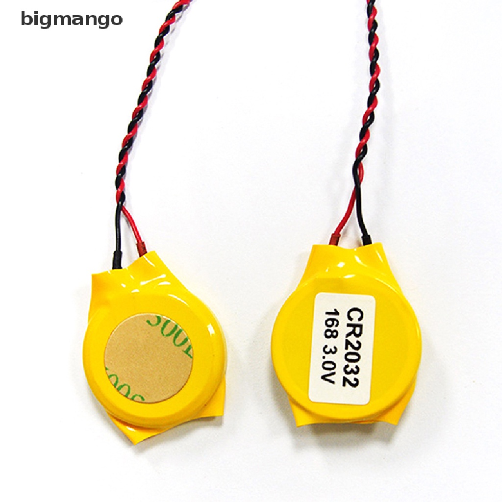 bigmango 2pcs CR2032 2032 Battery Wire 2pin Laptop Motherboard Disassemble Battery Parts WED