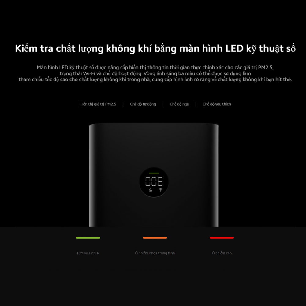 Máy Lọc Không Khí Xiaomi Smart Air Purifier 4 Lite bản quốc tế bảo hành 12 tháng / Xiaomi 3H (Bản Quốc Tế)