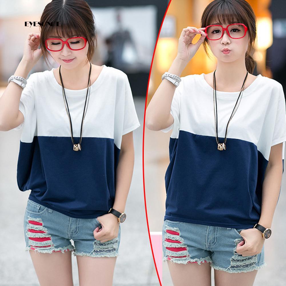 Áo Thun Cánh Dơi Phối Màu Thời Trang Cho Nữ | BigBuy360 - bigbuy360.vn