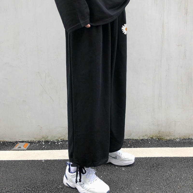 Quần Thể Thao Lưng Cao Ống Rộng Phong Cách Hàn Quốc | BigBuy360 - bigbuy360.vn