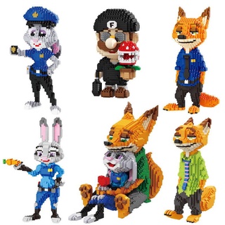 Đồ Chơi Lego Lắp Ráp Zootopia Judy Nick Hình Vịt Stitch Cinnamon Dog Dành Cho Người Lớn