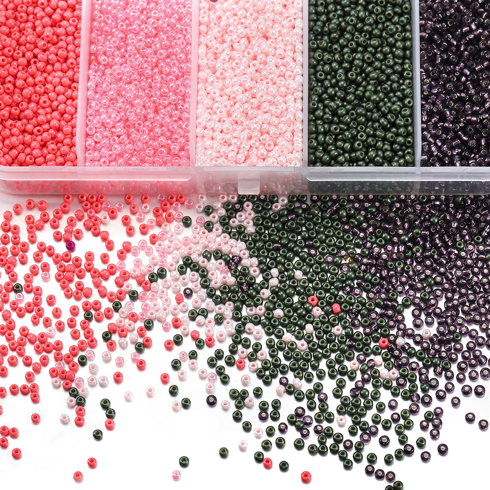 St.kunkaa 9000 cái / hộp hạt đầy màu sắc đặt 2mm để làm đồ trang sức