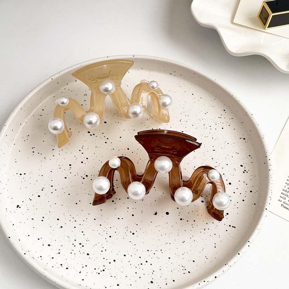 Kẹp Tóc Hình Cá Mập Bằng Acrylic Màu Sắc Đơn Giản Phong Cách Vintage
