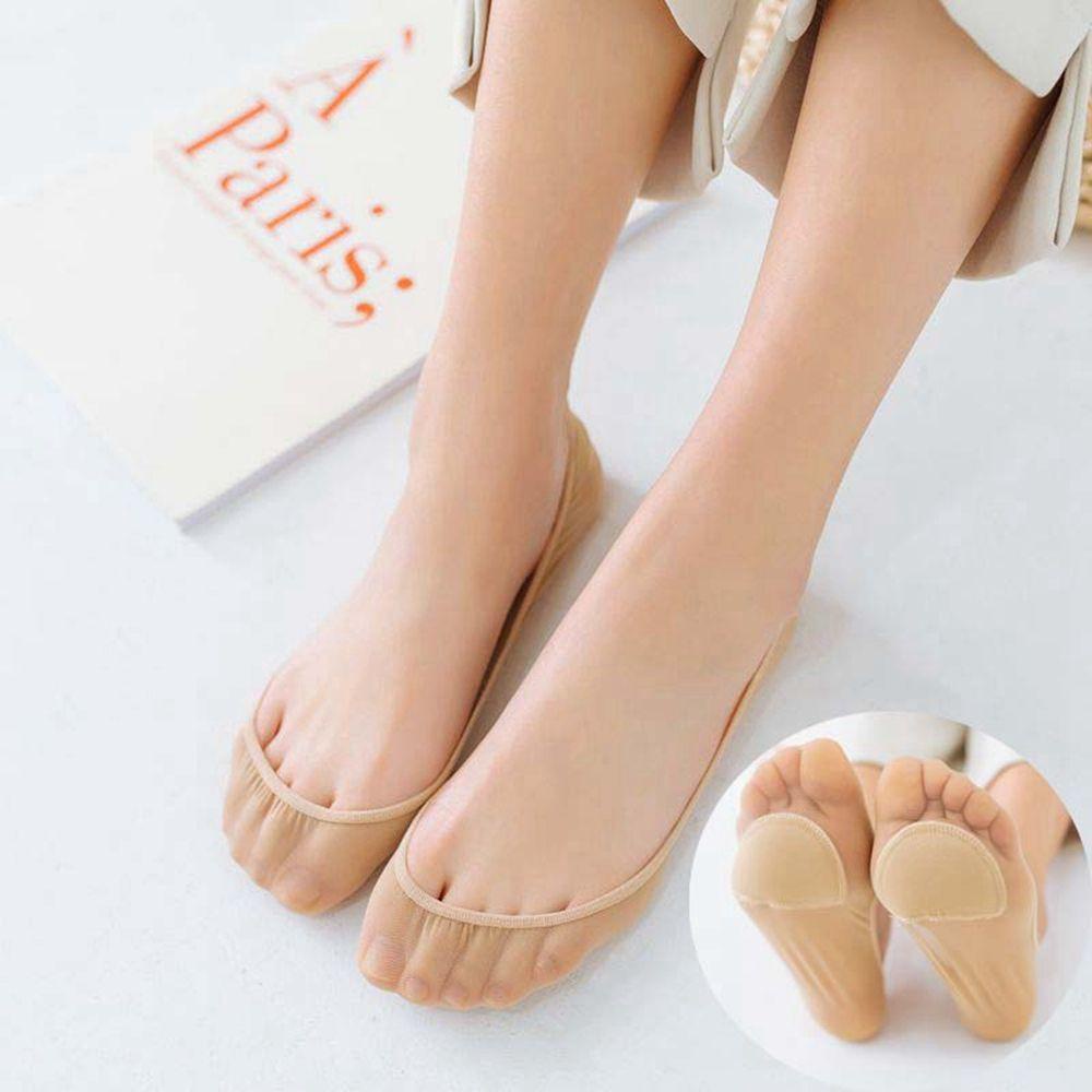 Vớ Thuyền Bằng Silicone Lụa Lạnh Siêu Mỏng Cổ Thấp Thoáng Khí