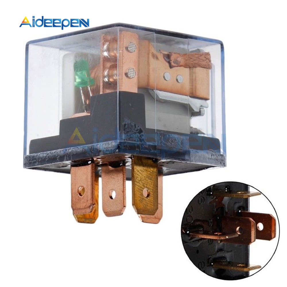 Rơ le công tắc tự động DC 12V 24V 80A 100A 5Pin SPDT cho xe hơi