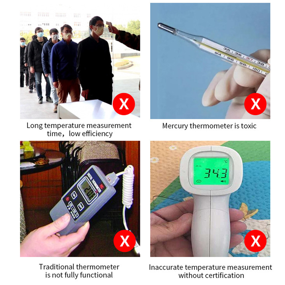 [Hàng mới về] Nhiệt kế hồng ngoại K3 cầm tay hoạt động không tiếp xúc có giá đỡ chuyên dụng