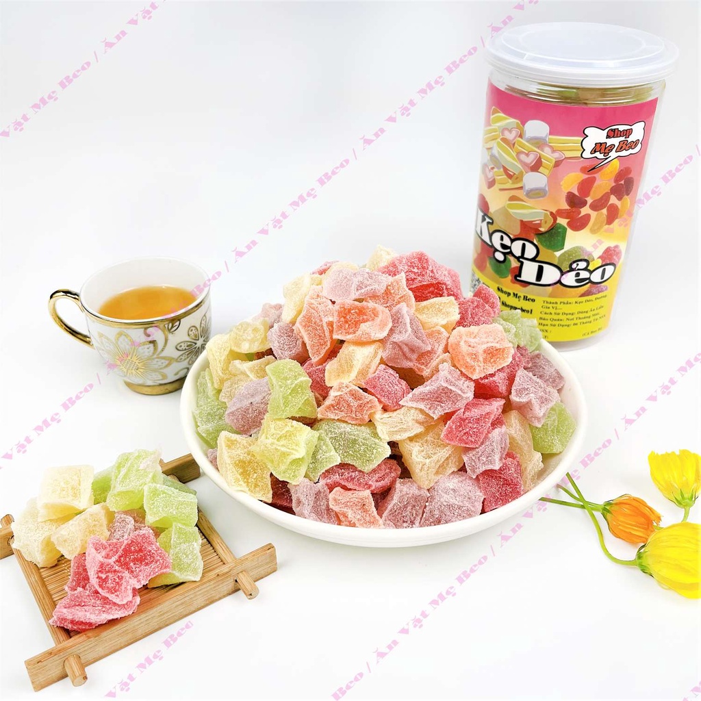 500Gr Kẹo Dẻo Sữa Trái Cây Ăn Vặt Shop Mẹ Beo