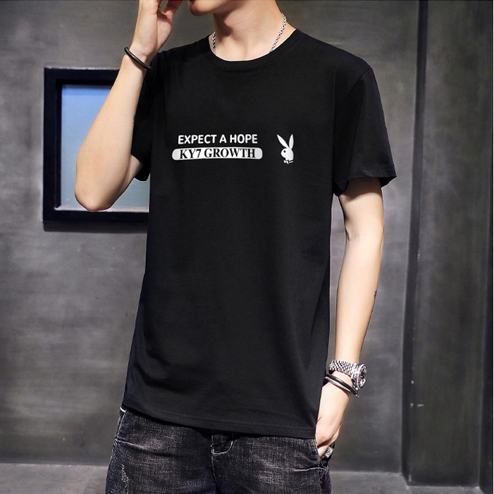 Áo Hè Thun Nam Áo Tay Ngắn Cổ Tròn Tai Thỏ Phối Quần Short Đùi Zenkocs3 MEN TOP 210