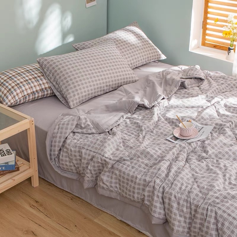 Đũi Kẻ Chăn Trần Bông Thoáng Mát Mềm Mịn Hàng Xuất Nhất (Shinbedding_store)