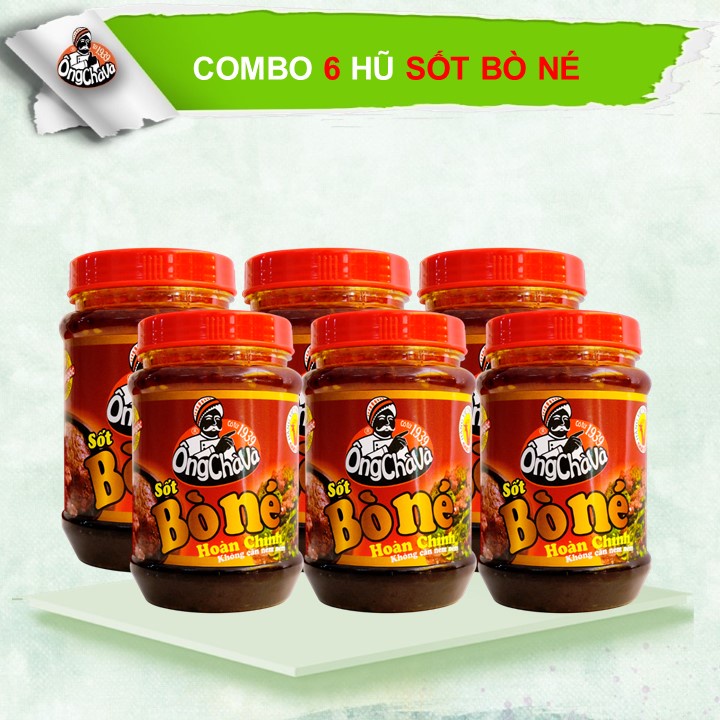 Lốc 6 Hũ Sốt Bò Né Ông Chà Và 220gram (Chuyên Dùng Ướp Và Xào Các Món Bò Tăng Hương Vị Thơm Ngon Cho Món Ăn)