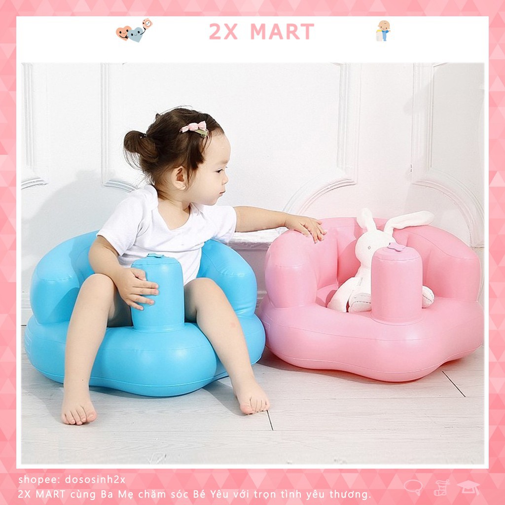 Ghế hơi tập ngồi cho bé BABY. Chống gù, học ngồi hình Vịt, hình trơn - 2X MART