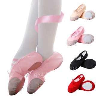 Size 24-34 giày ba lê bé gái giày khiêu vũ phòng ballerina đế bằng giày khiêu vũ nữ trẻ em giày ba lê