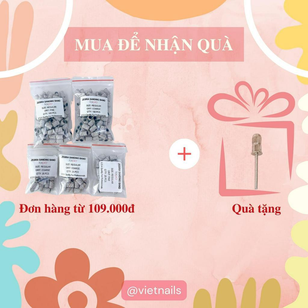 Túi Zip 25/50/100 Đầu Mài Nhám Giấy Xám Mịn & Xám Nhám - Đầu Mài Giấy Phá Gel Phá Bột