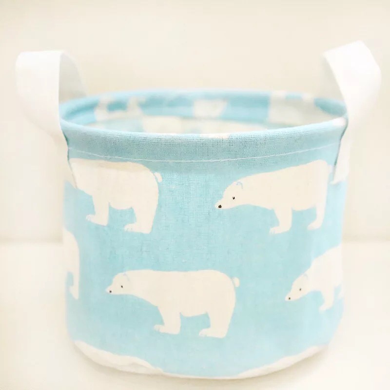 [NHIỀU MẪU] Giỏ Vải Vuông, Túi Vải, Sọt Vải Để Đồ 14cm x 18cm