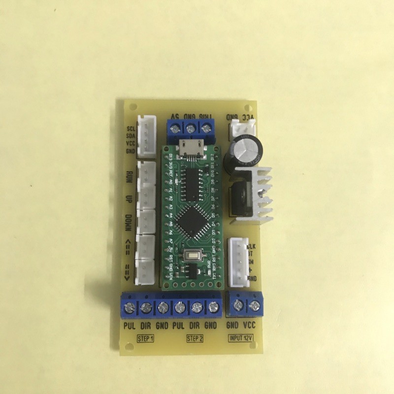 Mạch điều khiển motor trụ hàn cell 2 trục có LCD