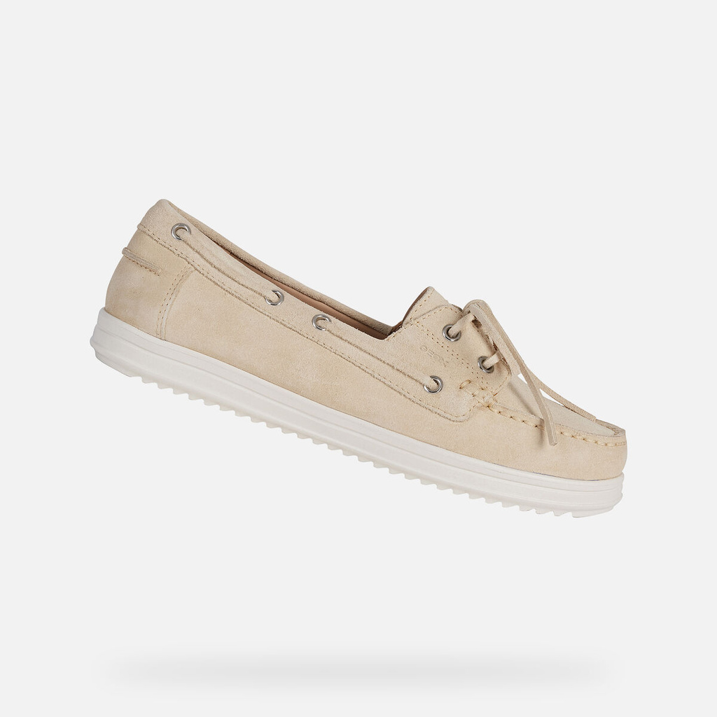 [Mã FASHIONMALLT4 giảm 15% đơn 150k] Giày Lười Nữ Geox D Genova Moc A - Suede