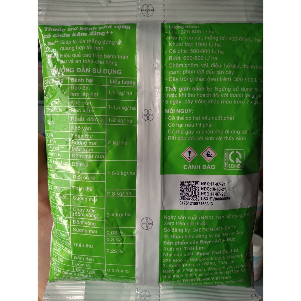 Thuốc Trừ Bệnh Cây Trồng ANTRACOL (Gói 100g)