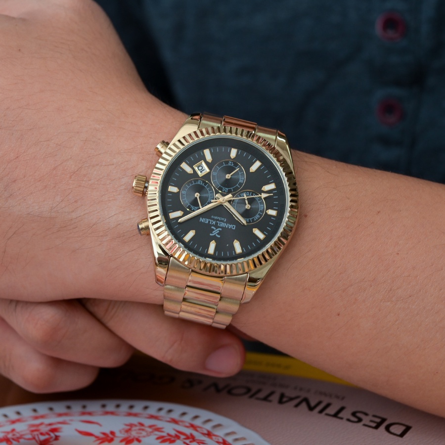 Đồng hồ nam chính hãng Daniel Klein DK.1.12863 chống nước, có lịch ngày thứ, kiểu dáng thể thao, dây thép không gỉ | BigBuy360 - bigbuy360.vn