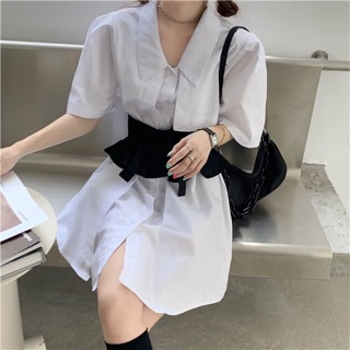 Đầm Sơmi Kèm Belt Mặc Được Nhiều Kiểu
