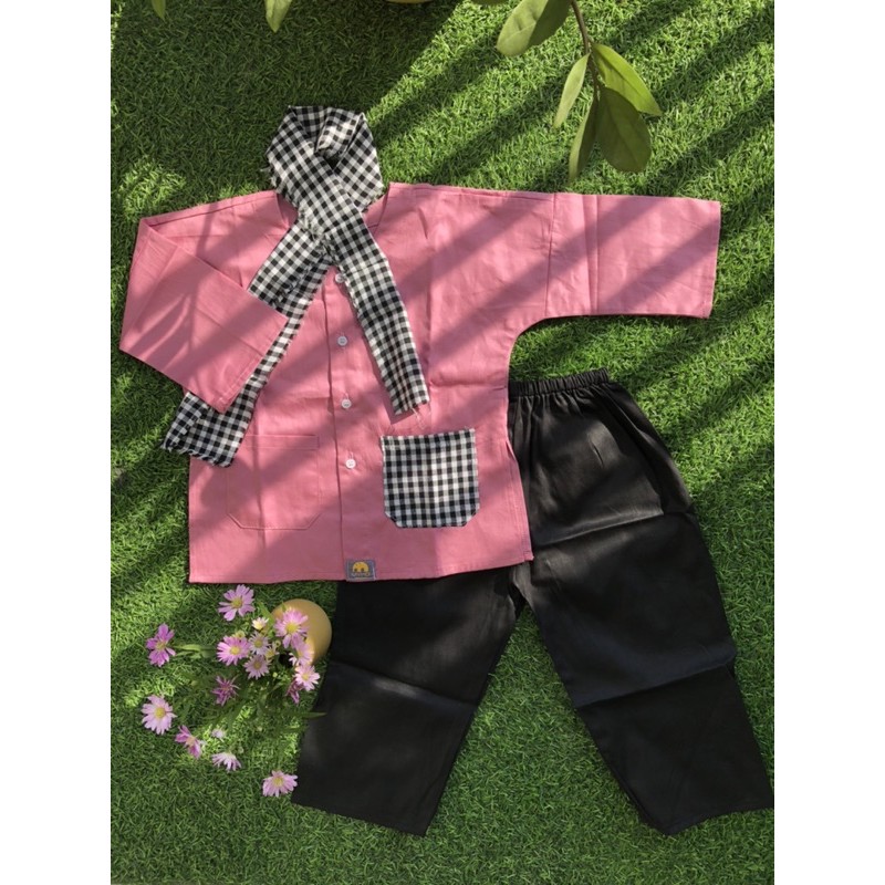 Bộ Bà Ba Bé Gái Màu Ruốc 2023