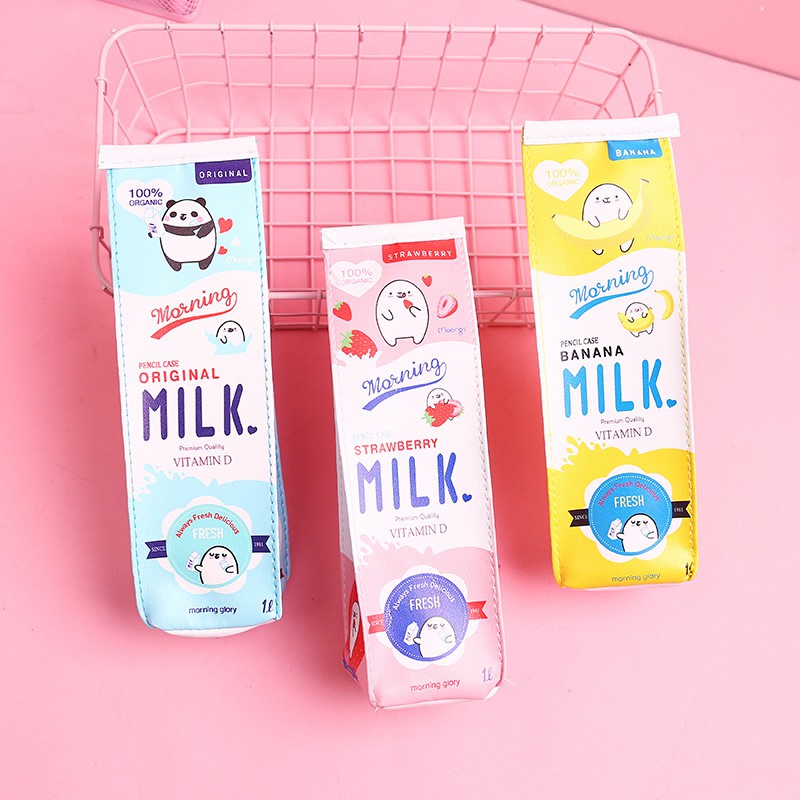 [TB1]Hộp đựng bút / Túi bút hình hộp sữa đáng yêu