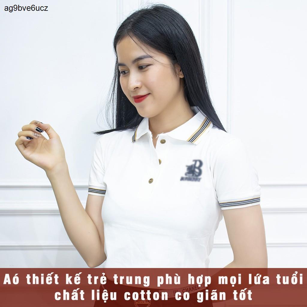 áo sơ mi namÁo Phông Nữ có cổ Polo Trơn Tay Ngắn Cổ Bẻ Bassic [FREESHIP] Áo Thun Nữ Cổ Sơ Mi Tay Phối Viền TRẮNG Đen - A