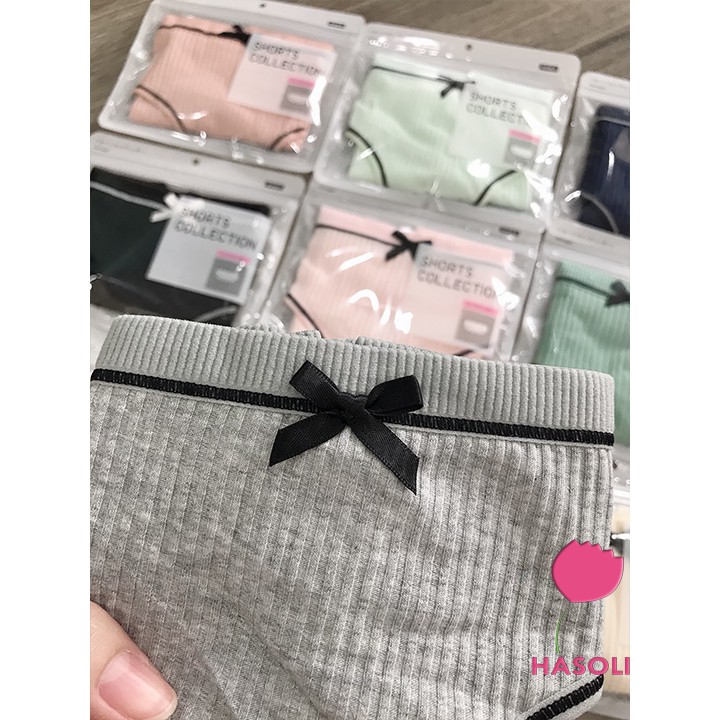 Quần Lót Nữ Cotton Tăm Đính Nơ Xuất Nhật Sexxy S08 (loại 1 túi Zip)