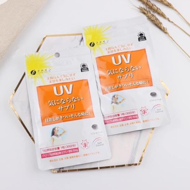 Viên uống chống nắng UV dưỡng trắng Fine Japan kem chống nắng chống UV