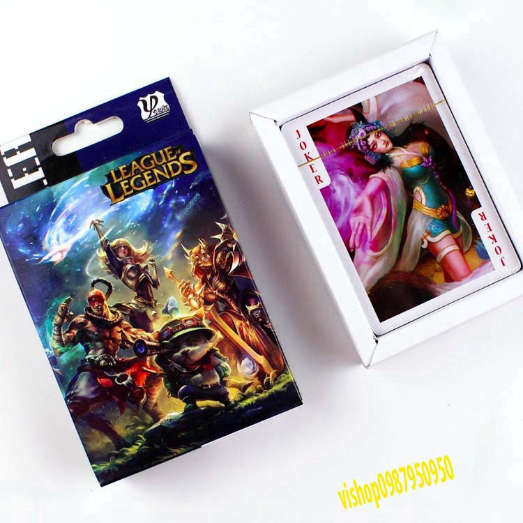 Thẻ bài liên minh huyền thoại LOL league of legends.Thẻ bài ma sói yugi tarot one piece luffy zoro sakura mèo nổ ma sói