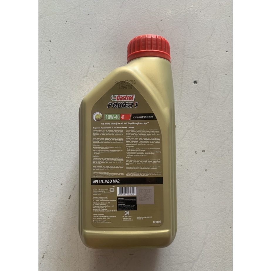 NHỚT XE SỐ CASTROL POWER 1 , 0.8Lit,1Lit