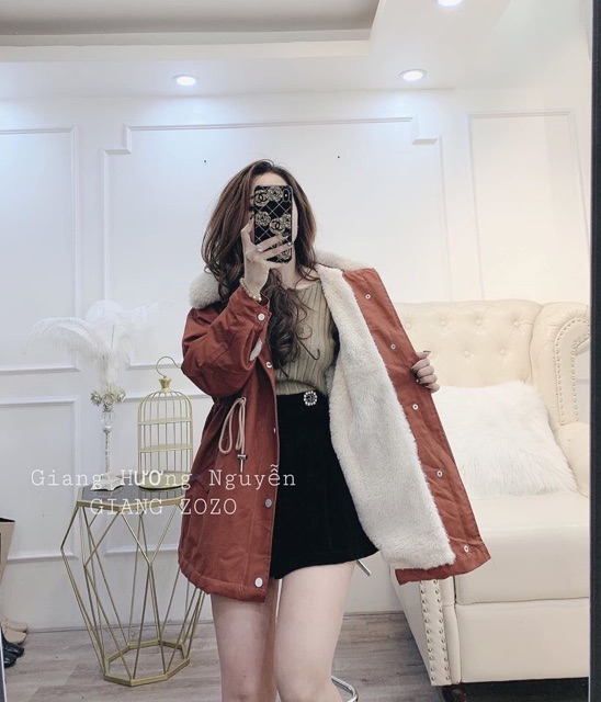 ÁO KHOÁC PARKA KAKI LÓT LÔNG CỪU HOT HIT❌Chẩn ảnh 100%❌