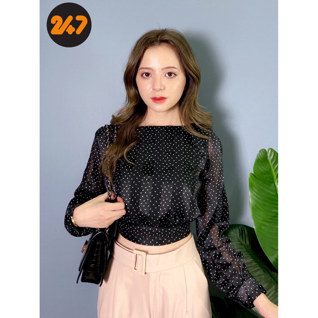 [Mã WASKT304 giảm 15% tối đa 30K đơn 99K] Áo croptop Buộc Nơ Sau Lụa Voan | BigBuy360 - bigbuy360.vn