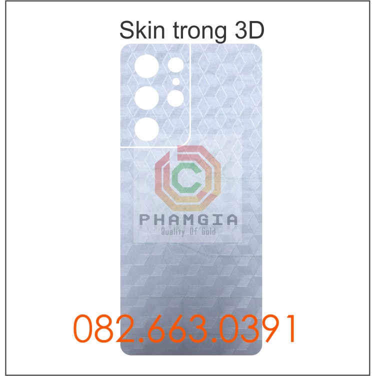 Miếng dán mặt lưng skin carbon Samsung S21 Ultra
