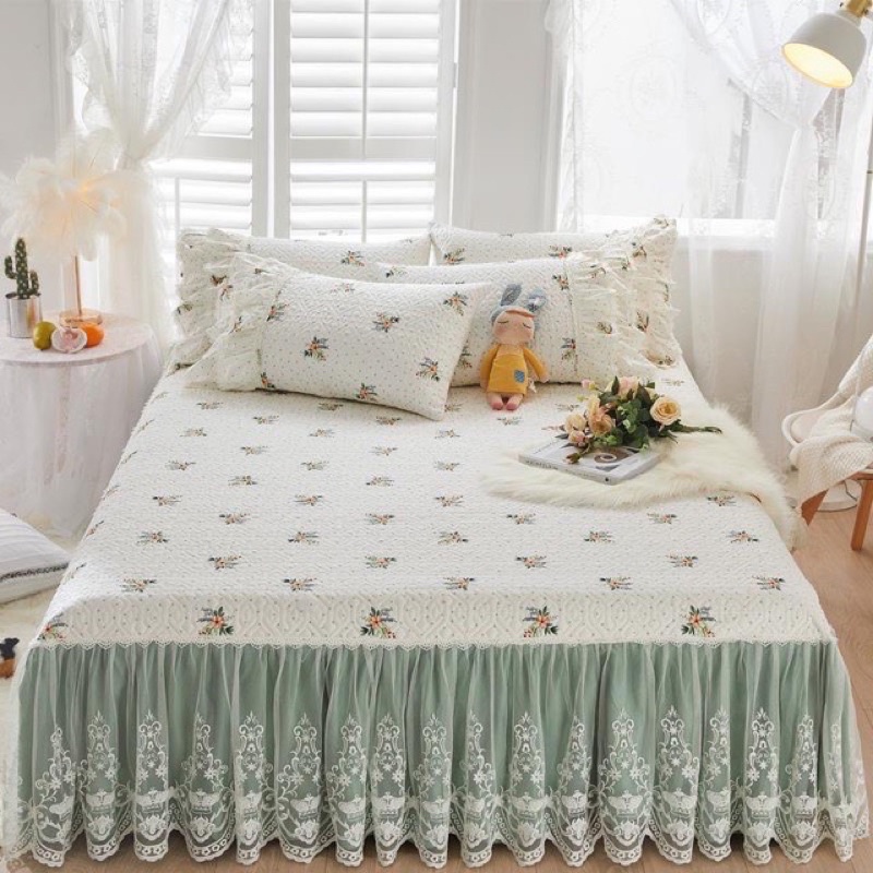 Bộ ga phủ  bánh bèo 1m6x2m