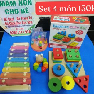 Set đồ chơi gỗ 4 món